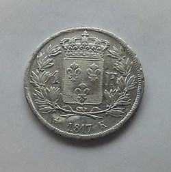 1 Franc Louis XVIII 1817K