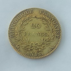 20 F Napoléon Consul An 12 A
