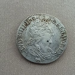 Louis XIV 1/10 écu 3 couronnes 1714T