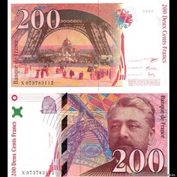 200 francs type 1995 "Gustave Eiffel"