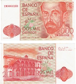 Espagne Billet 2000 Pesetas
