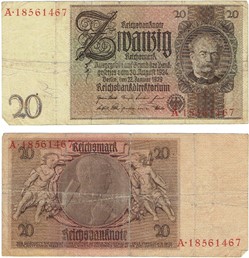 Allemagne 20 Mark 1929