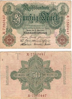 Allemagne, 50 Mark type 1910