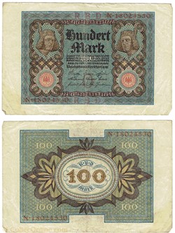 Allemagne 100 Mark, type 1920