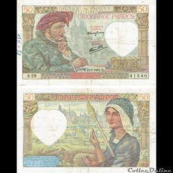 50 francs type 1941 "Jacques Cœur"