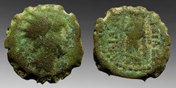 Seleucid Empire: bronze Æ13 of Antiochus IV, ca. 175-164 BC, struck at Ake-Ptolemais in Phoenicia