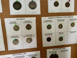 Holed 19th Century US Type Set (Image 5- nickels, dimes, and 20-cent piece)