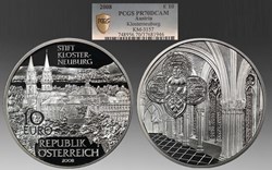 Austria: 2008 silver proof 10-euro, Klosterneuburg Abbey commemorative