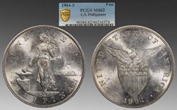 Philippines (U.S. Administration): 1904-S silver peso, large type