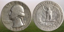 (DD004) USA: silver Washington quarter, 1941-D