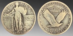 United States: silver Standing Liberty quarter, 1928