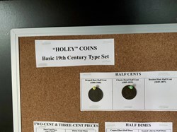 Holed 19th Century US Type Set (Image 2- half cents)