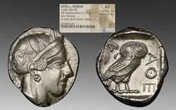Greece (Attica): ca. 440-404 BC silver "Owl" tetradrachm of Athens