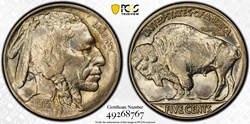 United States: 1915 copper-nickel 5-cents, Buffalo type