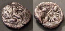 Greece (Ionia, Miletos): ca. 550-490 BC silver 1/12 stater; lion and stellate pattern
