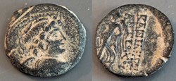 Seleucid Empire: ca. 114-95 BC bronze Æ18 of Antiochus IX Cyzicenus, Eros/Nike