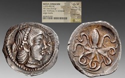Greece (Sicily, Syracuse): ca. 460-450 BC silver litra of the Second Democracy