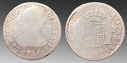 Mexico (Spanish Colonial): silver 2-reales of Charles III, 1788-Mo FM, Mexico City mint
