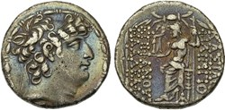 Seleukid Kingdom, silver tetradrachm of Philip I Philadelphos, ca. 94 - 83 or 75 B.C.
