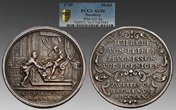 Germany (Nürnberg): 1730 silver Augsburg Confession medal by Daniel Dockler the Younger