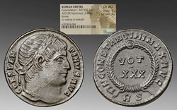 Roman Empire: ca. 307-337 AD billon nummus (Æ3) of Constantine the Great