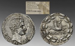 Roman Empire (Ephesus): ca. 25-20 BC silver cistophorus of Augustus