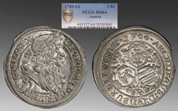 Austria: 1700-IA silver 3-kreuzer of Leopold I ("The Hogmouth")