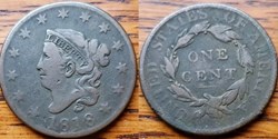 United States: 1818 copper Coronet large cent