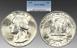 United States: silver Washington quarter, 1947