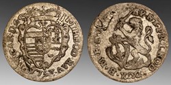 Belgium (Liège): silver 2-escalin of Prince-Bishop Johann Theodor of Bavaria, 1753