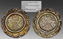 German States (Augsburg): ca. 1184-1202 silver bracteate of Bishop Udalschalk von Eschenlohe