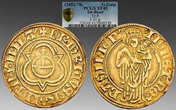 Switzerland (Basel): gold guilder (goldgulden) of Frederick III, Holy Roman Emperor, ca. 1452-1478