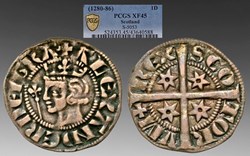 Scotland: ca. 1280-1286 silver penny of Alexander III, second coinage