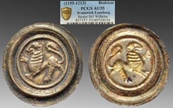 German States (Brunswick-Lüneburg): ca. 1195-1213 silver bracteate of William Longsword