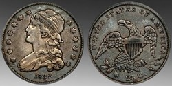 United States: silver Capped Bust quarter, small size, 1832