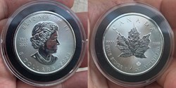 Canada: 2023 silver 5-dollars of Elizabeth II, Maple Leaf SML bullion coin (1 ounce, .9999 fine)