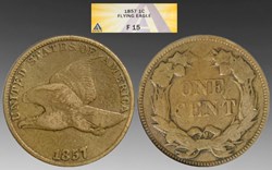 United States: 1857 copper-nickel Flying Eagle cent