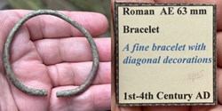 (Artifact) ca. 1-400 AD Roman bronze bracelet