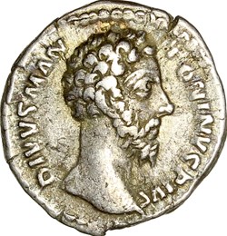 Denier de Marc Aurèle divinisé, Aigle, 180, Rome