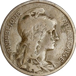 10 centimes Daniel-Dupuis, IIIe République, 1898