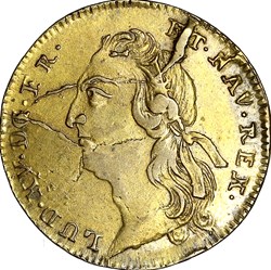 Jeton de Nuremberg, Louis XV, statue équestre de Louis XV à Bordeaux, 1744