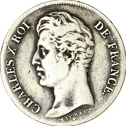 1 franc, Charles X, 1830, Rouen