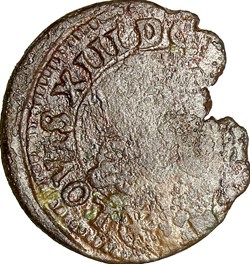 Double tournois, Louis XIII, 1635, Saint-Palais