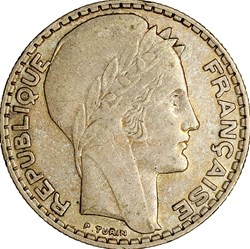 10 francs Turin, IIIe République, 1934, 3 court