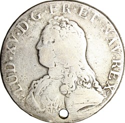 Ecu aux branches d'olivier, Louis XV, 1738, Rouen