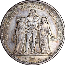5 francs Hercule, IIe République, 1849, Paris