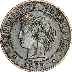 1 centime Cérès, IIIe République, 1879, Paris