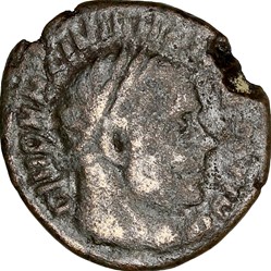 Demi-follis de Maximien Hercule divinisé, aigle, 317-318, Rome