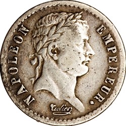Demi-franc, tête laurée, République, Napoléon Ier, 1808, Paris