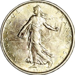 5 francs Semeuse, 1962